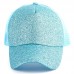 Adjustable Summer  Glitter Ponytail Baseball Cap Messy Bun Snapback Hat US  eb-37751943